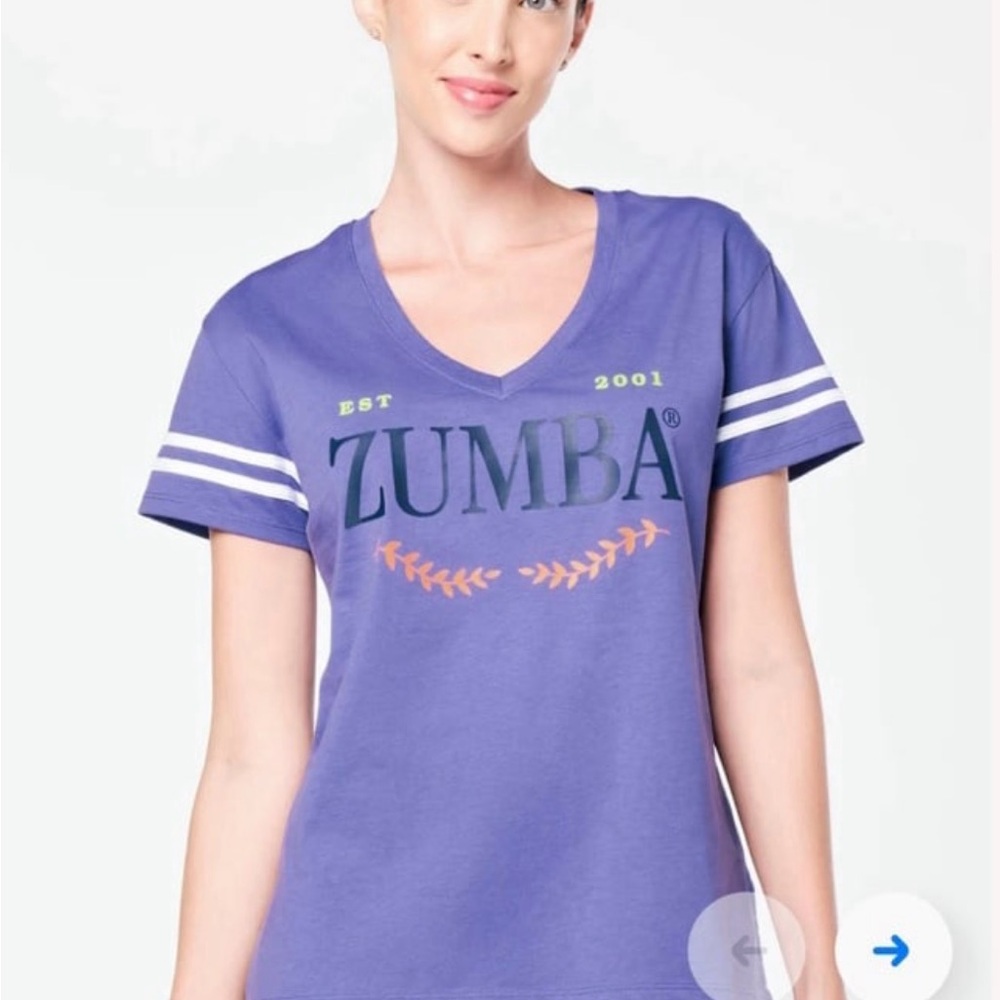 Zumba Fitness Lavender V-Neck Tee
